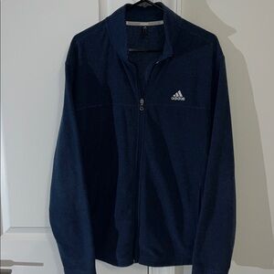Adidas Golf Blue Fleece Soccer Sports Sweatshirt Full Zipper Sweater XL Jacket